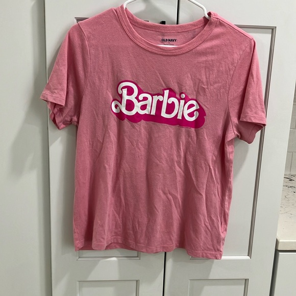 Old Navy Tops - Old Navy Women's Pink Barbie Short Sleeve Graphic Tee Shirt Top